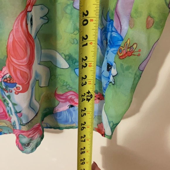 Iron Fist My Little Pony MLP Button up SHEER LONG SLEEVE BLOUSE Top colorful SM - Picture 9 of 9
